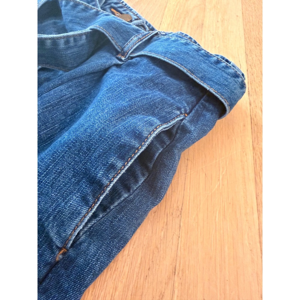 Velvet Heart Ginger Pencil Skirt Denim Button Front Tie Belt Midi Blue 28 - Picture 4 of 8
